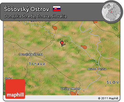 Satellite 3D Map of Šóšovský Ostrov