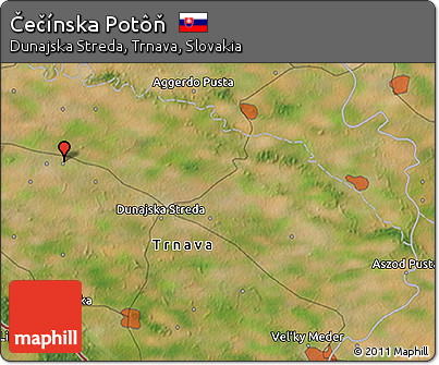 Satellite 3D Map of Čečínska Potôň