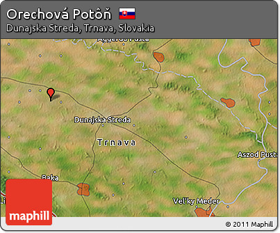 Satellite 3D Map of Orechová Potôň