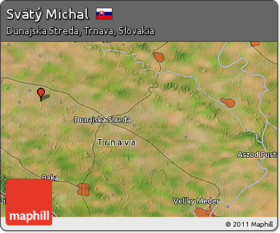 Satellite 3D Map of Svätý Michal