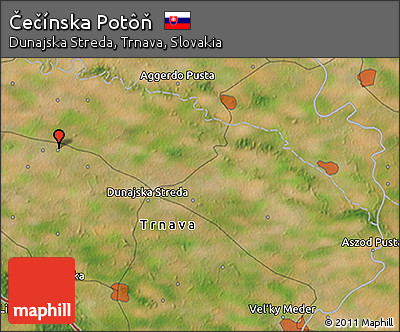 Satellite 3D Map of Čečínska Potôň