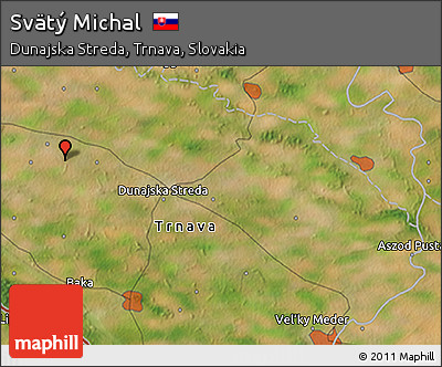 Satellite 3D Map of Svätý Michal
