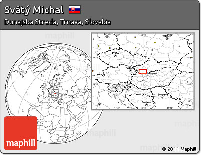 Blank Location Map of Svätý Michal