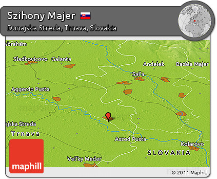 Physical Panoramic Map of Szihony Majer