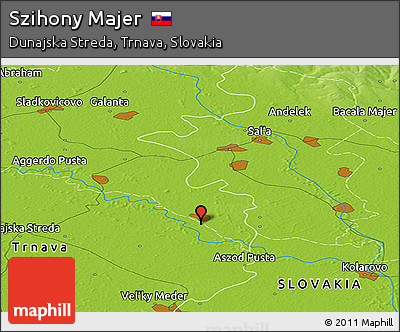 Physical Panoramic Map of Szihony Majer