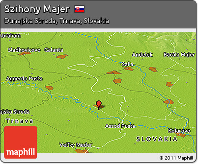 Physical Panoramic Map of Szihony Majer