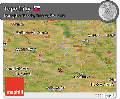 Satellite Panoramic Map of Topoľníky