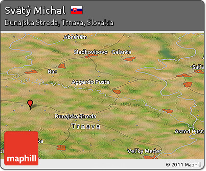 Satellite Panoramic Map of Svätý Michal