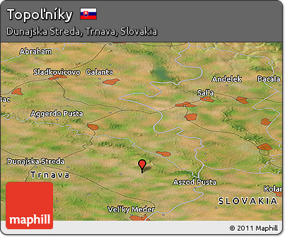 Satellite Panoramic Map of Topoľníky