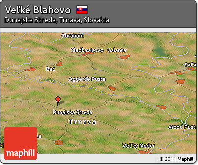Satellite Panoramic Map of Veľké Blahovo
