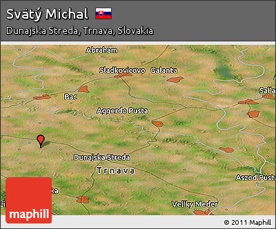 Satellite Panoramic Map of Svätý Michal