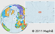 Political Location Map of the area around 48° 5' 50" N, 17° 46' 29" W