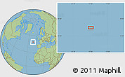 Savanna Style Location Map of the area around 48° 5' 50" N, 17° 46' 29" W
