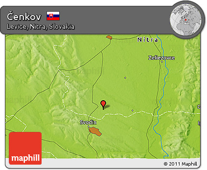 Physical 3D Map of Čenkov