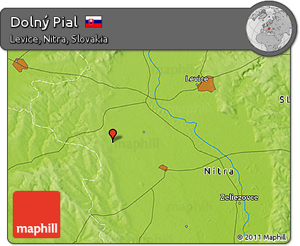 Physical 3D Map of Dolný Pial