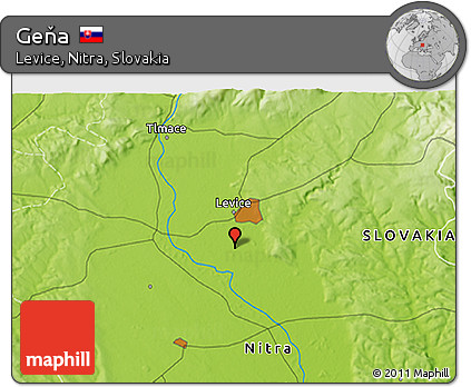 Physical 3D Map of Geňa
