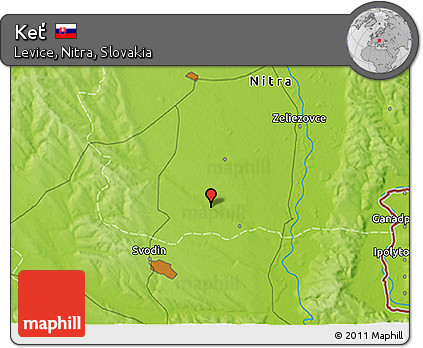 Physical 3D Map of Keť