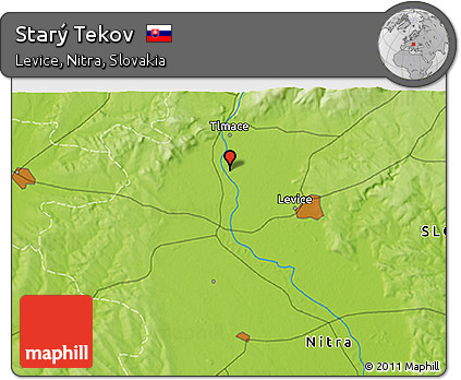 Physical 3D Map of Starý Tekov