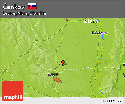 Physical 3D Map of Čenkov