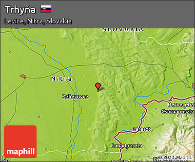 Physical 3D Map of Trhyňa