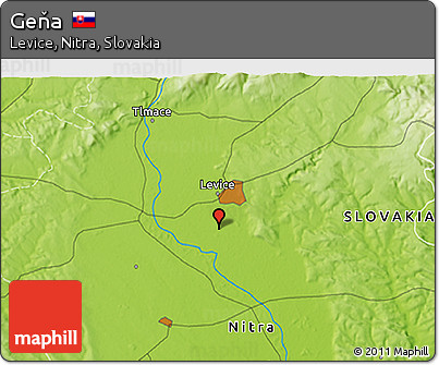 Physical 3D Map of Geňa