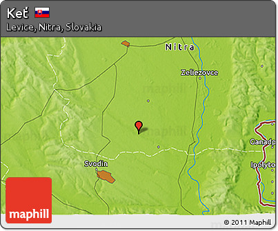 Physical 3D Map of Keť