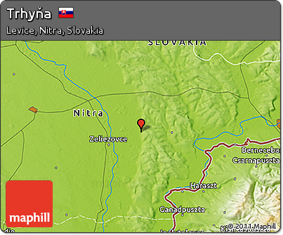 Physical 3D Map of Trhyňa