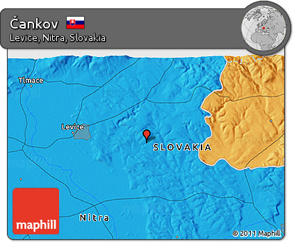 Political 3D Map of Čankov