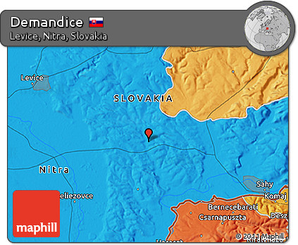 Political 3D Map of Demandice