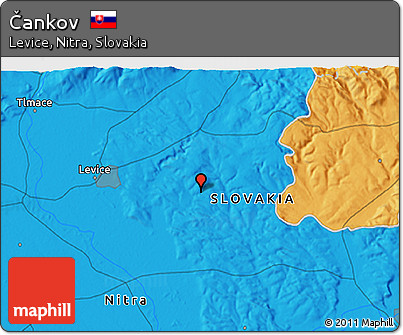 Political 3D Map of Čankov