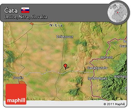 Satellite 3D Map of Čata