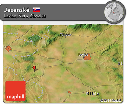 Satellite 3D Map of Jesenské