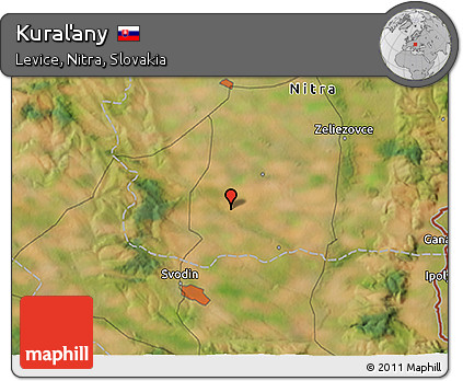 Satellite 3D Map of Kuraľany