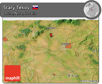 Satellite 3D Map of Starý Tekov