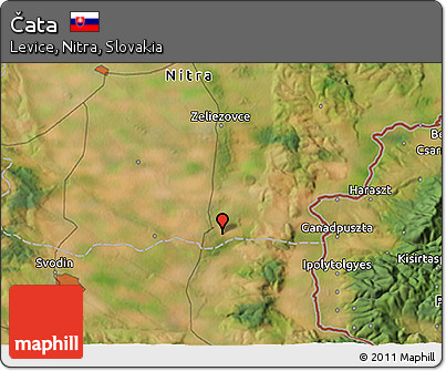 Satellite 3D Map of Čata