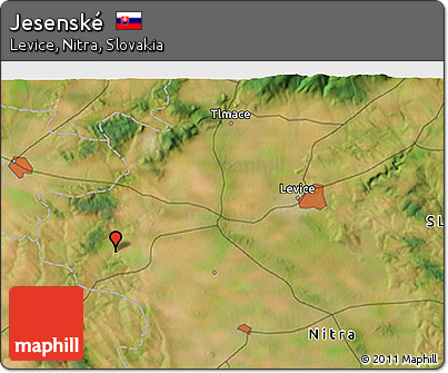 Satellite 3D Map of Jesenské