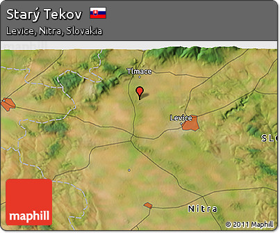 Satellite 3D Map of Starý Tekov
