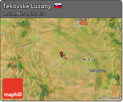 Satellite 3D Map of Tekovské Lužany