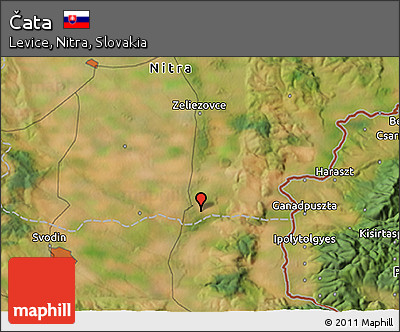 Satellite 3D Map of Čata