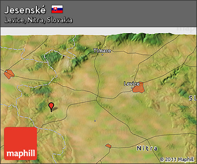 Satellite 3D Map of Jesenské
