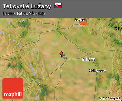 Satellite 3D Map of Tekovské Lužany