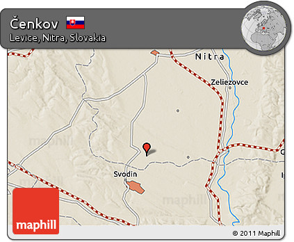 Shaded Relief 3D Map of Čenkov