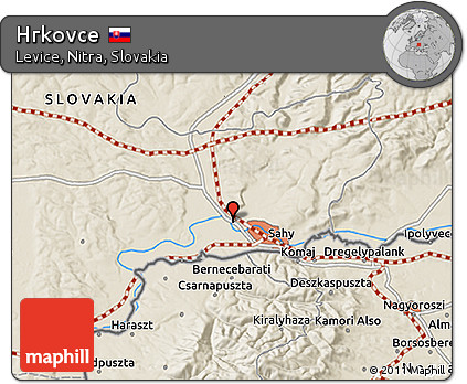 Shaded Relief 3D Map of Hrkovce