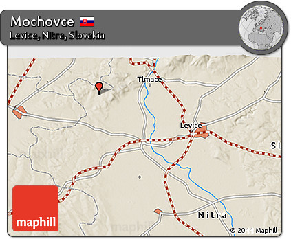 Shaded Relief 3D Map of Mochovce