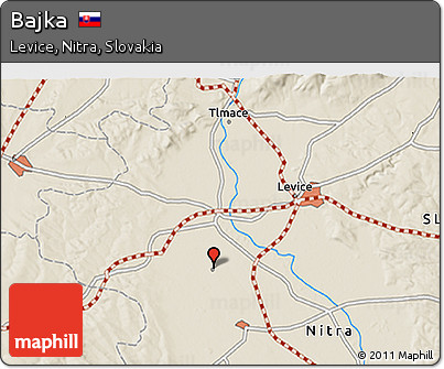 Shaded Relief 3D Map of Bajka