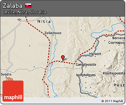 Shaded Relief 3D Map of Zalaba