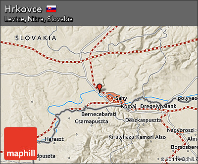 Shaded Relief 3D Map of Hrkovce