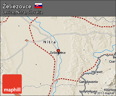 Shaded Relief 3D Map of Želiezovce