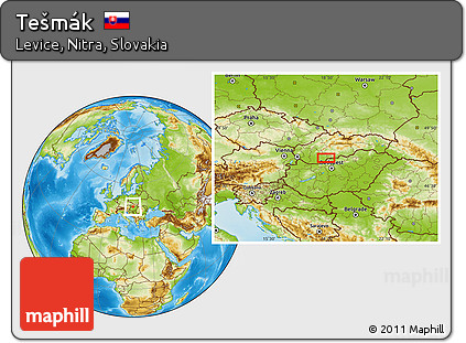 Physical Location Map of Tešmák