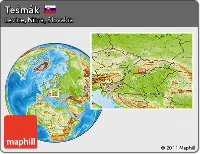 Physical Location Map of Tešmák